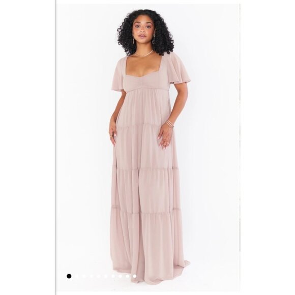 Show Me Your MuMu Dresses & Skirts - Show me your mumu wedding Nicole Maxi Dress Soft Beige Chiffon S